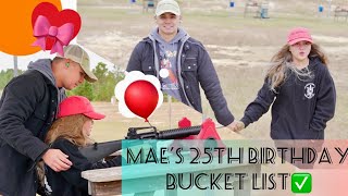 Mae’s 25th Birthday💕| First time at the Gun Range | Bucket list 2021 ✅