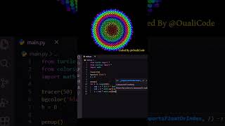 Beautiful Graphic with Python Turtle 🔥✨ #python #programming #graphics#coding#shorts#oualicode