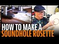 No-fail method for making custom guitar soundhole rosettes