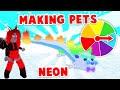 Making This Pet NEON Based On A MYSTERY WHEEL In Adopt Me! (Roblox)