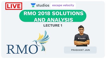 L1: RMO 2018 Solutions and Analysis | RMO Crash Course 2019 | Prashant Jain