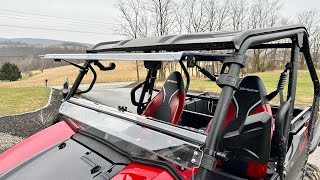 Unbox, Install, & Review Of The SuperATV Flip Up Front Windshield For A 2022 Kawasaki Teryx S.