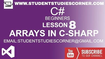 Student Studies Corner- | C# - Lesson 8 | Arrays In C# In Urdu Version
