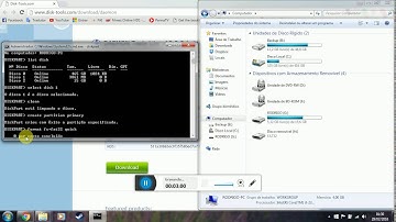 Bootando pendrive para instalação do windows 7 - pelo CMD