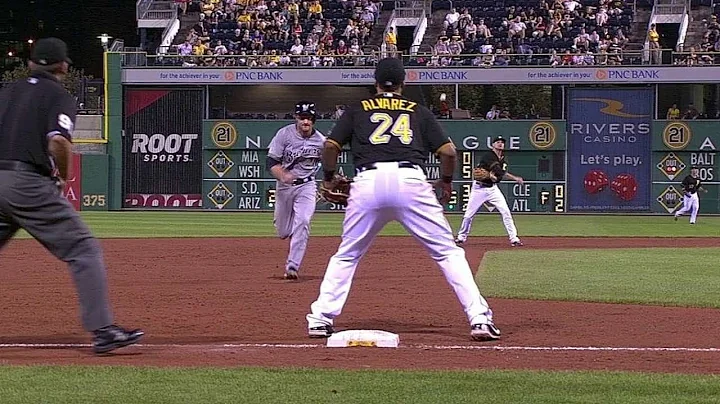 MIL@PIT: Pirates turn an unconventional double play