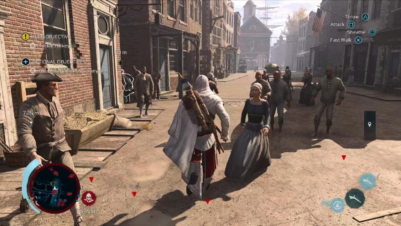 Assassin's Creed III Remastered - Tackle Thomas Hickey & Don't Shove Anyone