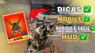 COMO JOGAR DE AWM MUITO RÁPIDO NO MÓBILE ✅ FREE FIRE DICAS ✅HUD ✅ CONFIGURAÇÕES SECRETAS