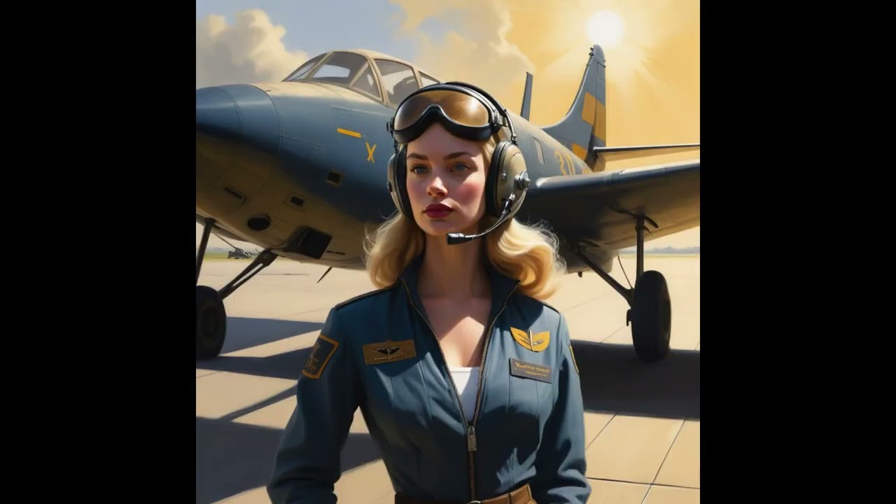 0017a ai art Women Airplane Pilots