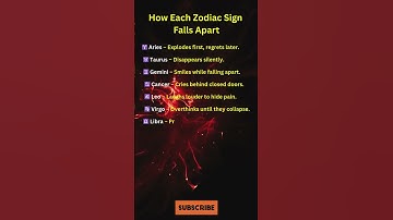 How Each Zodiac Sign Falls Apart 😶‍🌫️ | When the Strong Finally Break 💔 #shorts