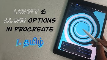 Adjustments options - Part 4- Liquify & Clone option in #procreate  (Video 15) in #Tamil | #Shorts