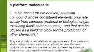 The biorefinery and platform molecules