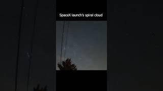 Falcon 9 Launch Creates Epic Night Sky Spiral #shorts