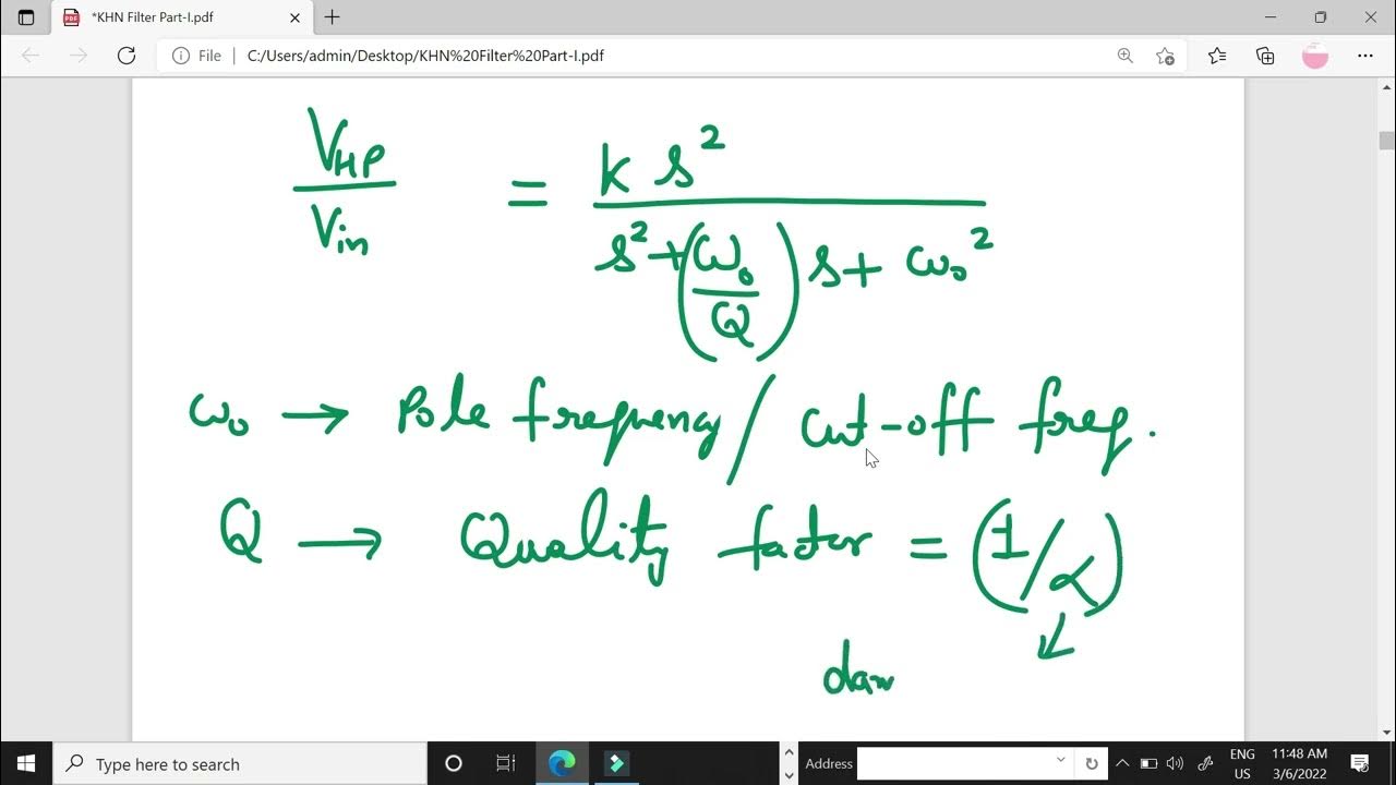 KHN Filter-Part 1 - YouTube