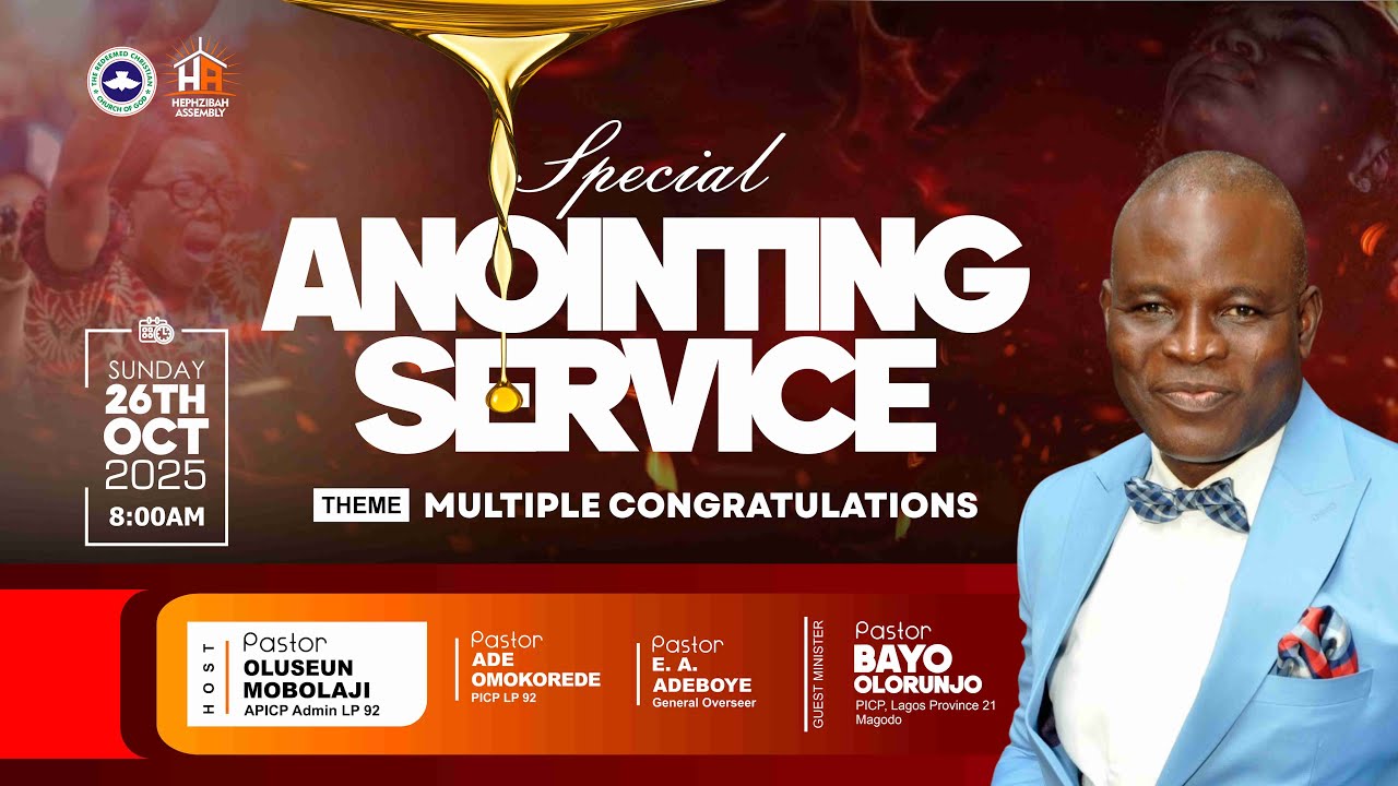 ANOINTING Service | RCCG Hephzibah Assembly | October 2025 - YouTube