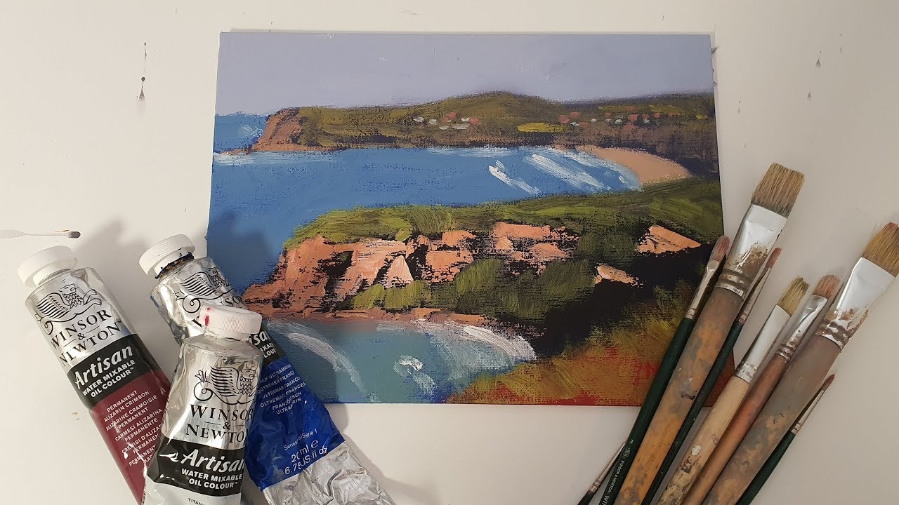 Learn To Paint TV E95 "Lennox Heads" Easy Beginner Seascape Painting