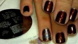 Brown Glitz - Nail Art Tutorial