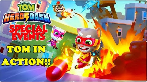 TALKING TOM HERO DASH GAMEPLAY #PART 20 "SPECIAL EVENTS!! TOM IN ACTION!! "🐱‍🏍⚡⚡