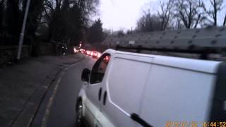 White van driver tries to mash me in a bike lane