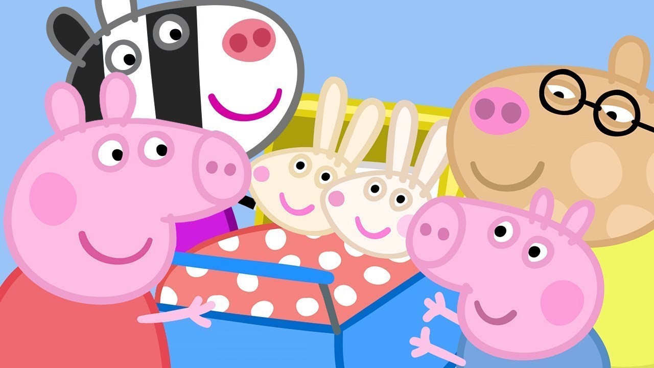 Peppa Pig English Episodes | Meet the Rabbit and Zebra Families with Peppa Pig!
