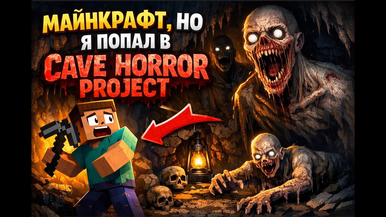 Майнкрафт, но я попал в Cave Horror Project
