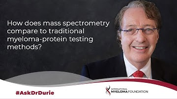 How does mass spectrometry compare to traditional myeloma-protein testing methods?