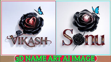 How To Create 3D Black Flower Name Art Ai Image With Ideogram Ai|| Technical Moon 87