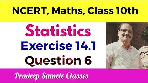 NCERT Maths Class 10th Exercise 14.1 Question 6 #Ex 14.1 Q 6  Find the mean by Step-Deviation method