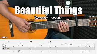 Beautiful Things  Benson Boone  Fingerstyle Guitar Tutorial + TAB & Lyrics