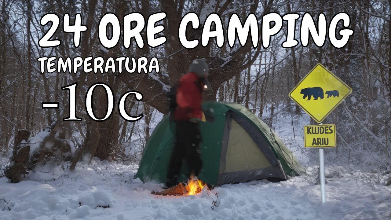 24 ORE CAMPING NE TEMPERATURA -10 GRAD (SKEMI MUJT ME FLEJT?) CAMPING SURVIVAL SHQIP