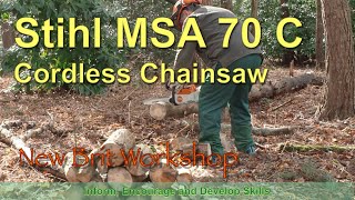 Stihl MSA 70 C Cordless Chainsaw and chainsaw advice by New Brit Workshop 4,783 views 2 months ago 8 minutes, 10 seconds