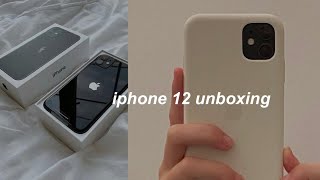 iphone 12 aesthetic unboxing; accessories + set up