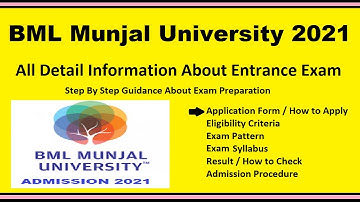 BML Munjal University 2021-Notification, Date, Application, Eligibility, Admit Card, Pattern, Result