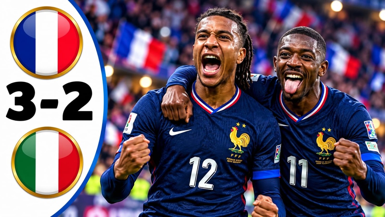 France 3-2 Italie - Tous les buts et les meilleurs moments - 2026