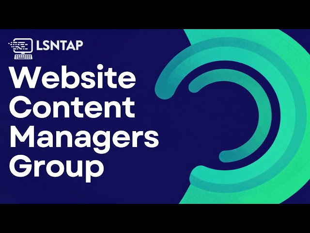 Thumbnail for Website Content Managers Group January 2026