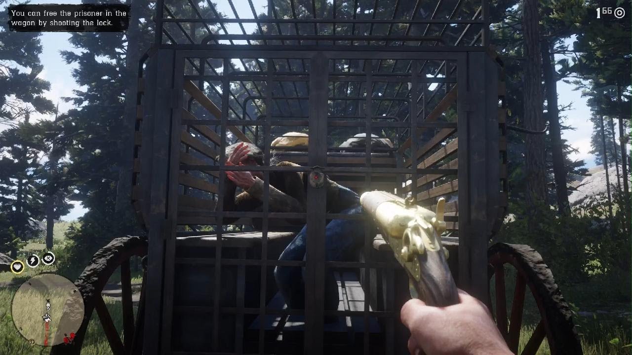 RDR2 - Arthur Frees A Lady Prisoner - YouTube