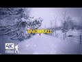 Snowfall walk in the streets of finland  slow tv 4k