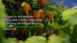 Careers in the Weather, Water and Climate Enterprise: Agriculture