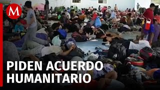 En Oaxaca, madres de caravana migrante solicitan acuerdo humanitario