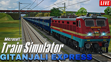 Journey in Uniform Blue ICF 12859 Gitanjali Express • Indian Train Simulator Live • MSTS / OPENRAILS