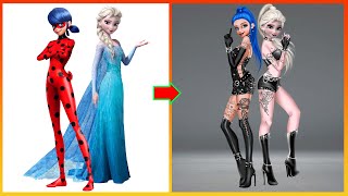 Elsa Frozen And Miraculous Ladybug Dress Up Bad Girl - Cartoon Clothes SWITCH UP Fashion