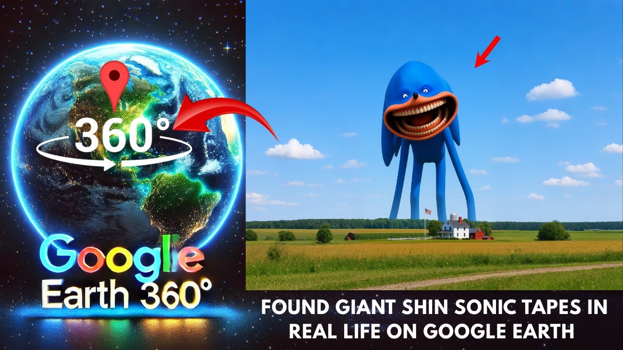 VR 360° - I Found Giant Shin Sonic Tapes in real life on Google Earth!