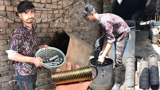Amazing Manufacturing Of Golden Barrel Acid Zinc Plating Process || Gold Plating Process