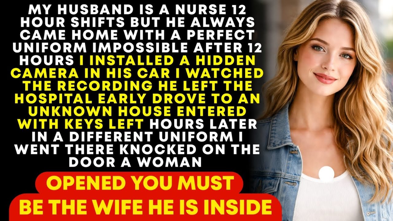After 12 Hours Shift My Husband Always Came Home With A Perfect Uniform I Installed A Dashcam....