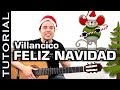 Villancico Feliz Navidad en guitarra tutorial con acordes completo