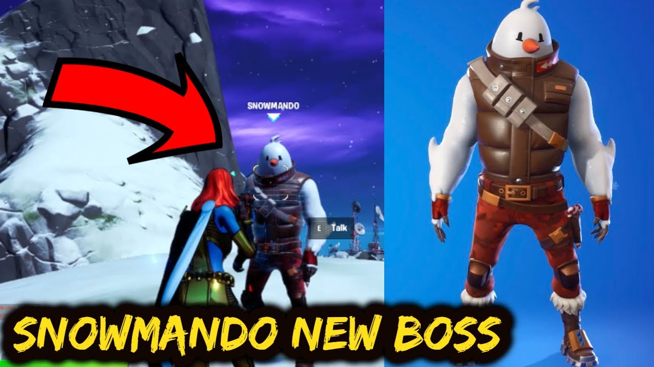 SNOWMANDO *NEW* FORTNITE BOSS NEW EXOTIC GUN......!SEASON 5