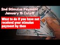 2nd stimulus payment what to do if you havent received your payment by january 15