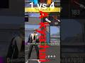 crazy 1 vs 4 clutch #shorts #freefire