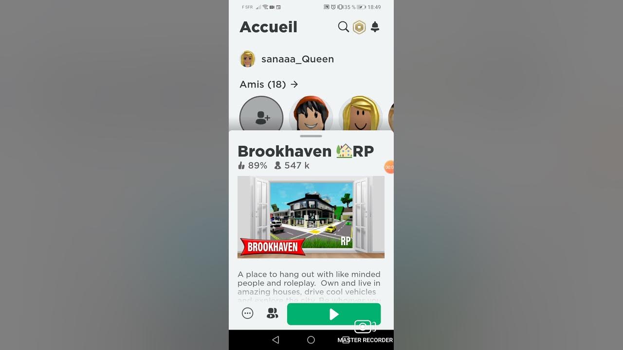 Je montre mon vrai skin dans la vraie vie roblox Brookhaven😁 YouTube