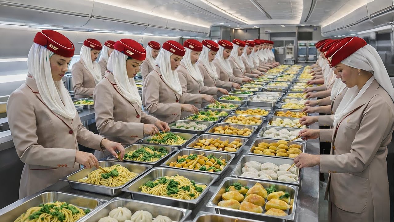 How Commercial Airlines Prepare Massive Volumes of Food Every Day - YouTube