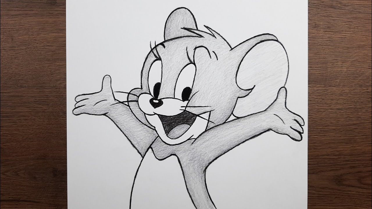 Sevimli Jerry nasıl çizilir - Adım adım çizim rehberi - Kolay öğretici çizimler